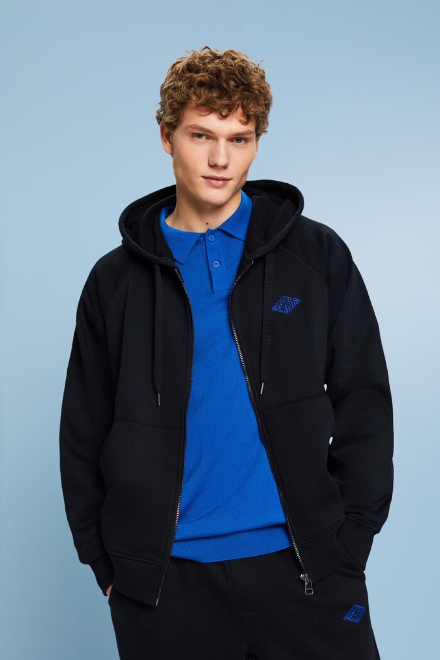 Men Esprit Sweatshirts & Hoodies | Hoodie Met Geborduurd Logo