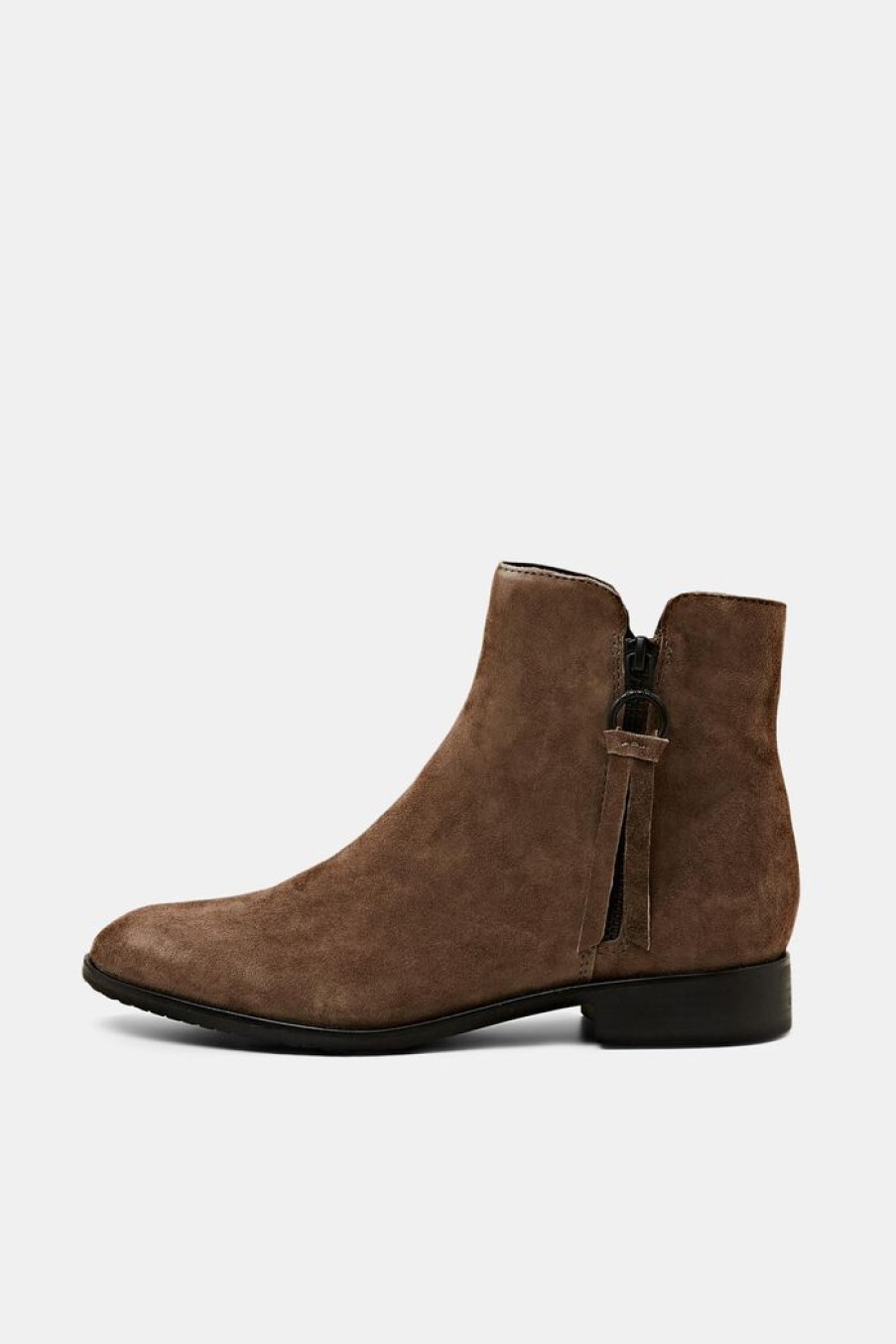 Women Esprit | Suede Laarsjes Met Rits