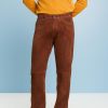 Men Esprit Broeken | Suede Broek Met Rechte Pijpen