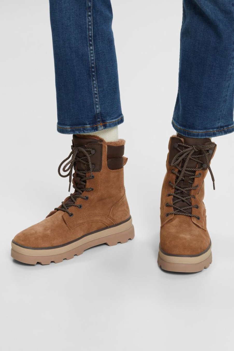 Women Esprit | Suede Veterboots