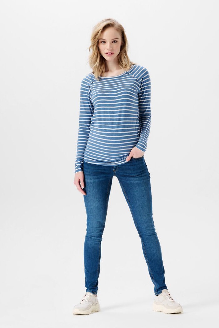 Women Esprit | Skinny Fit-Jeans Met Band Over De Buik