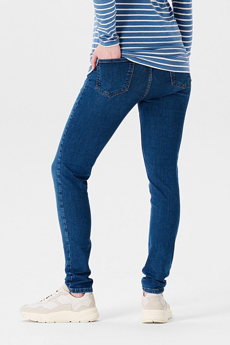 Women Esprit | Skinny Fit-Jeans Met Band Over De Buik