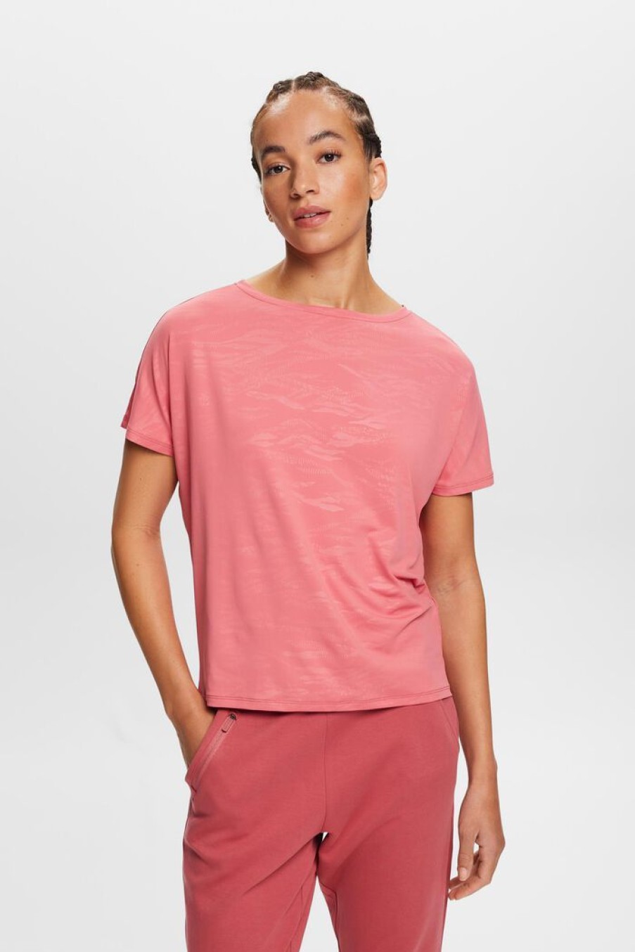 Women Esprit | Gestanst Sportief T-Shirt, E-Dry