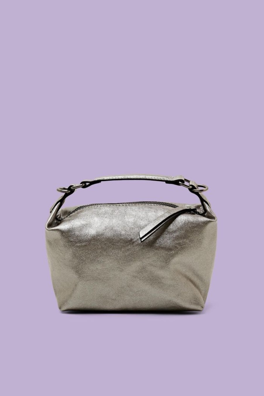 Women Esprit Tassen | Tas Van Metallic Imitatieleer