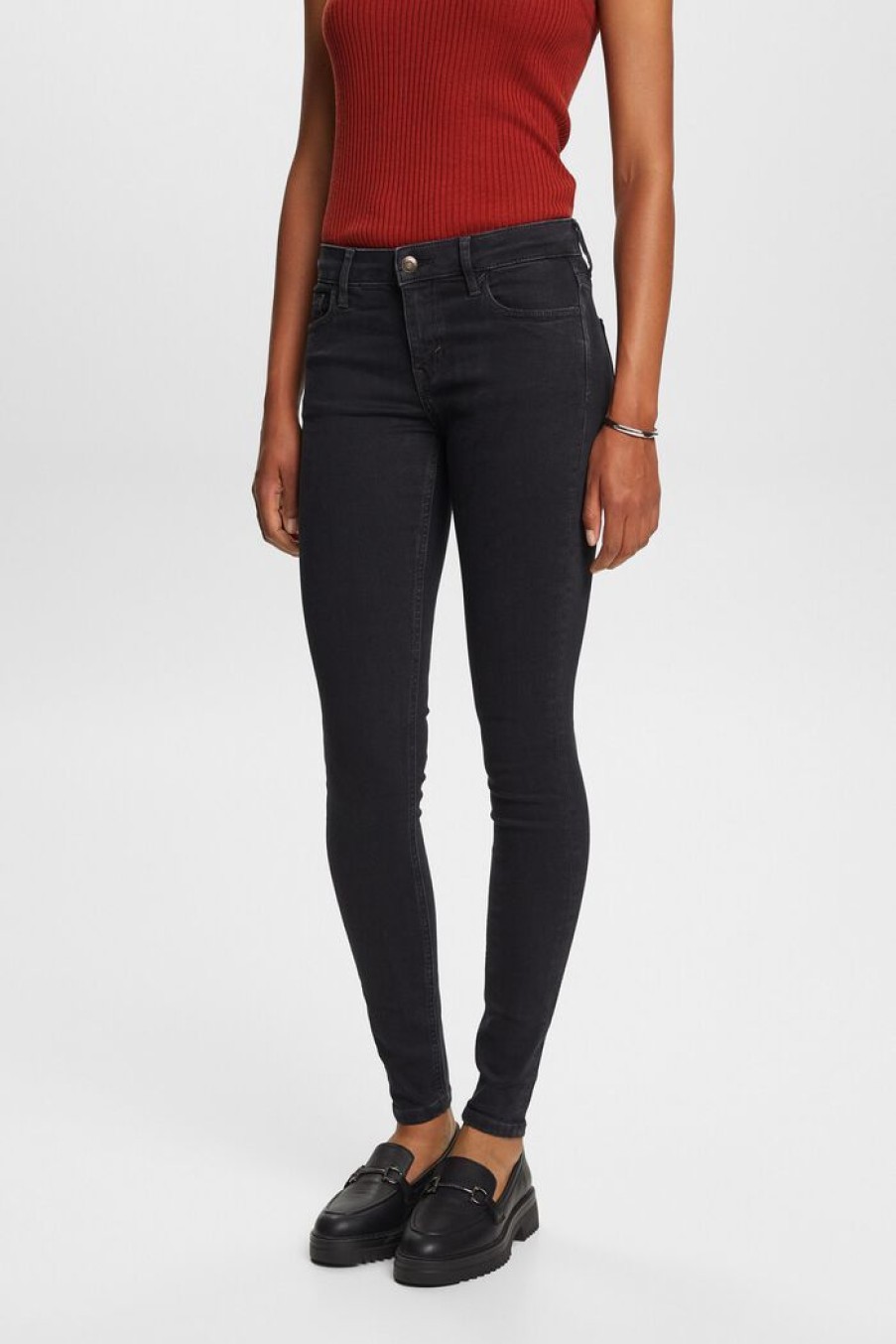 Women Esprit Jeans | Gerecycled: Mid Rise Skinny Jeans