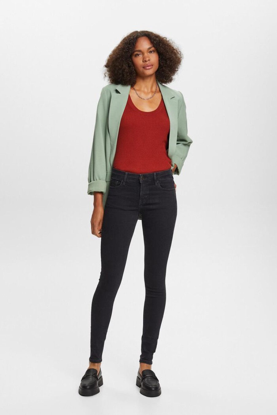 Women Esprit Jeans | Gerecycled: Mid Rise Skinny Jeans