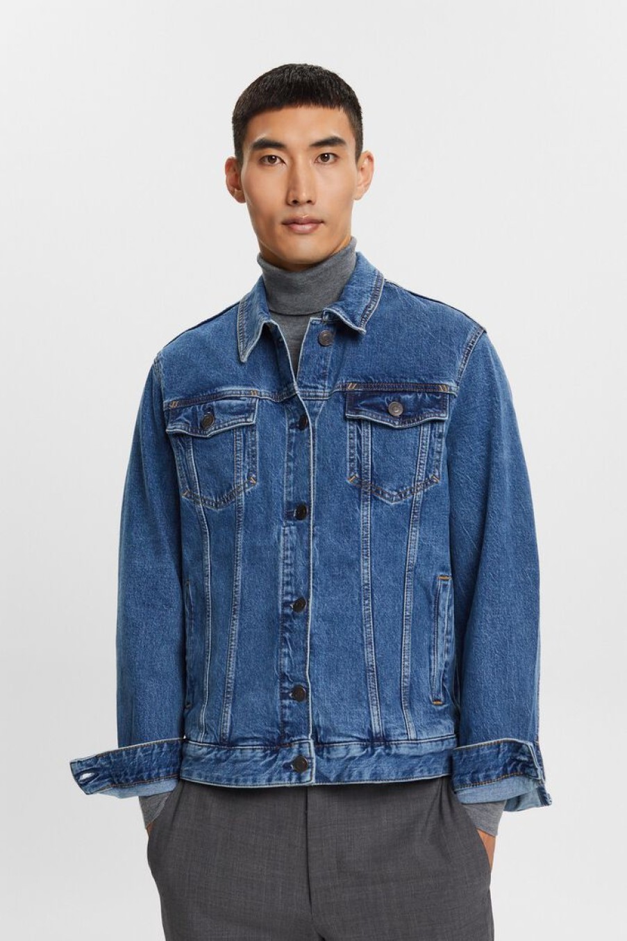 Men Esprit Jassen | Denim Trucker Jacket