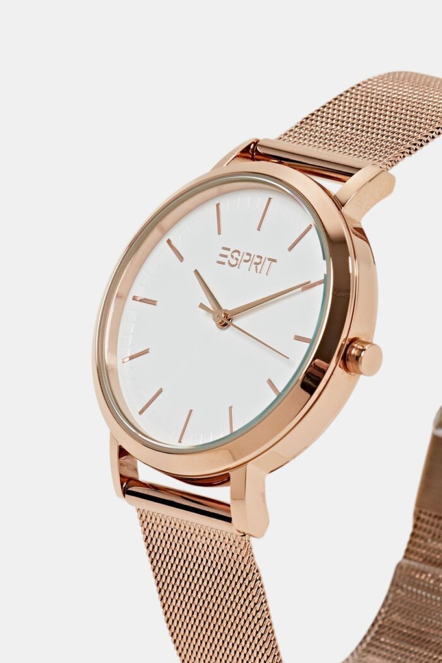 Women Esprit Horloges | Edelstalen Horloge Met Mesh Bandje