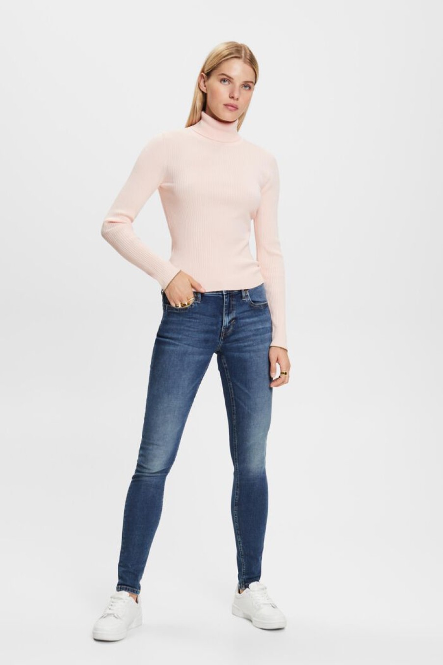 Women Esprit Jeans | Mid Rise Skinny Jeans