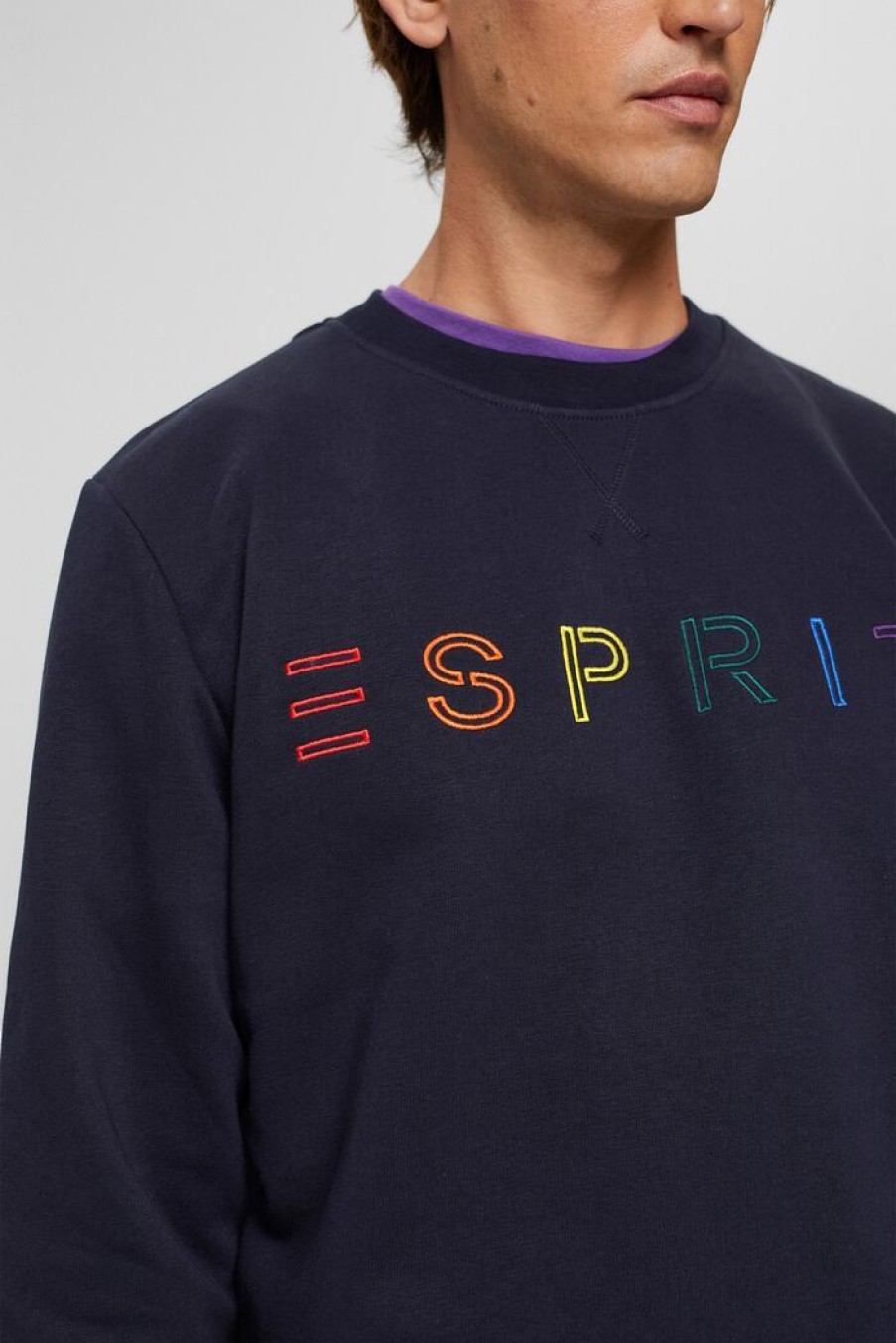 Men Esprit Sweatshirts & Hoodies | Gerecycled: Sweatshirt Met Logoborduursel