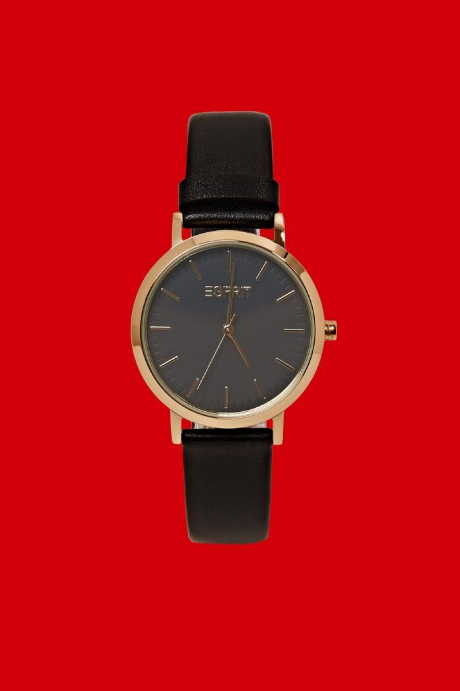 Women Esprit Horloges | Edelstalen Horloge Met Een Leren Bandje