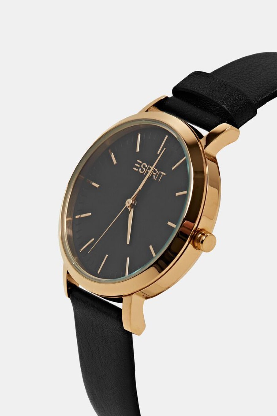 Women Esprit Horloges | Edelstalen Horloge Met Een Leren Bandje