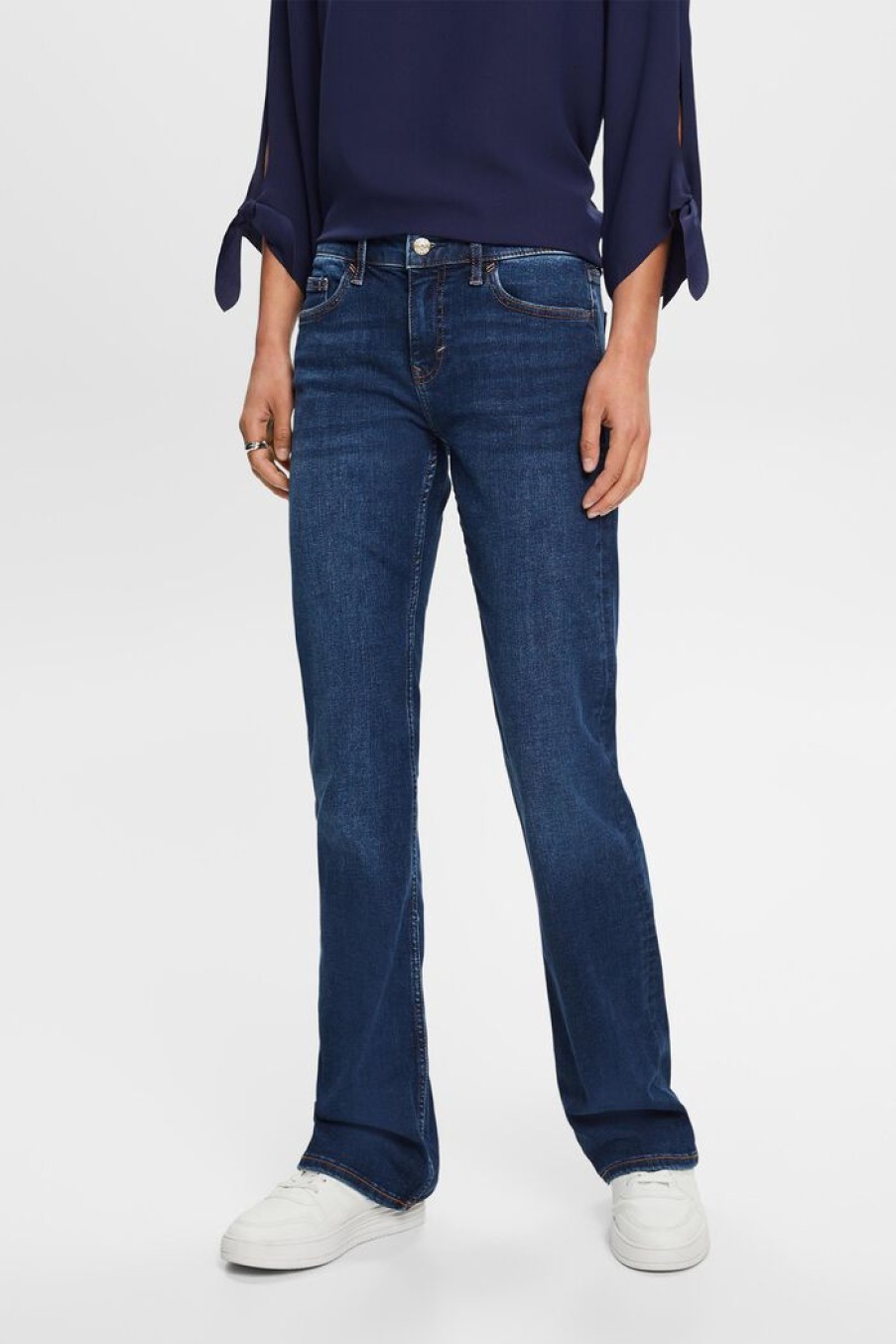 Women Esprit Jeans | Bootcut Jeans Met Middelhoge Taille