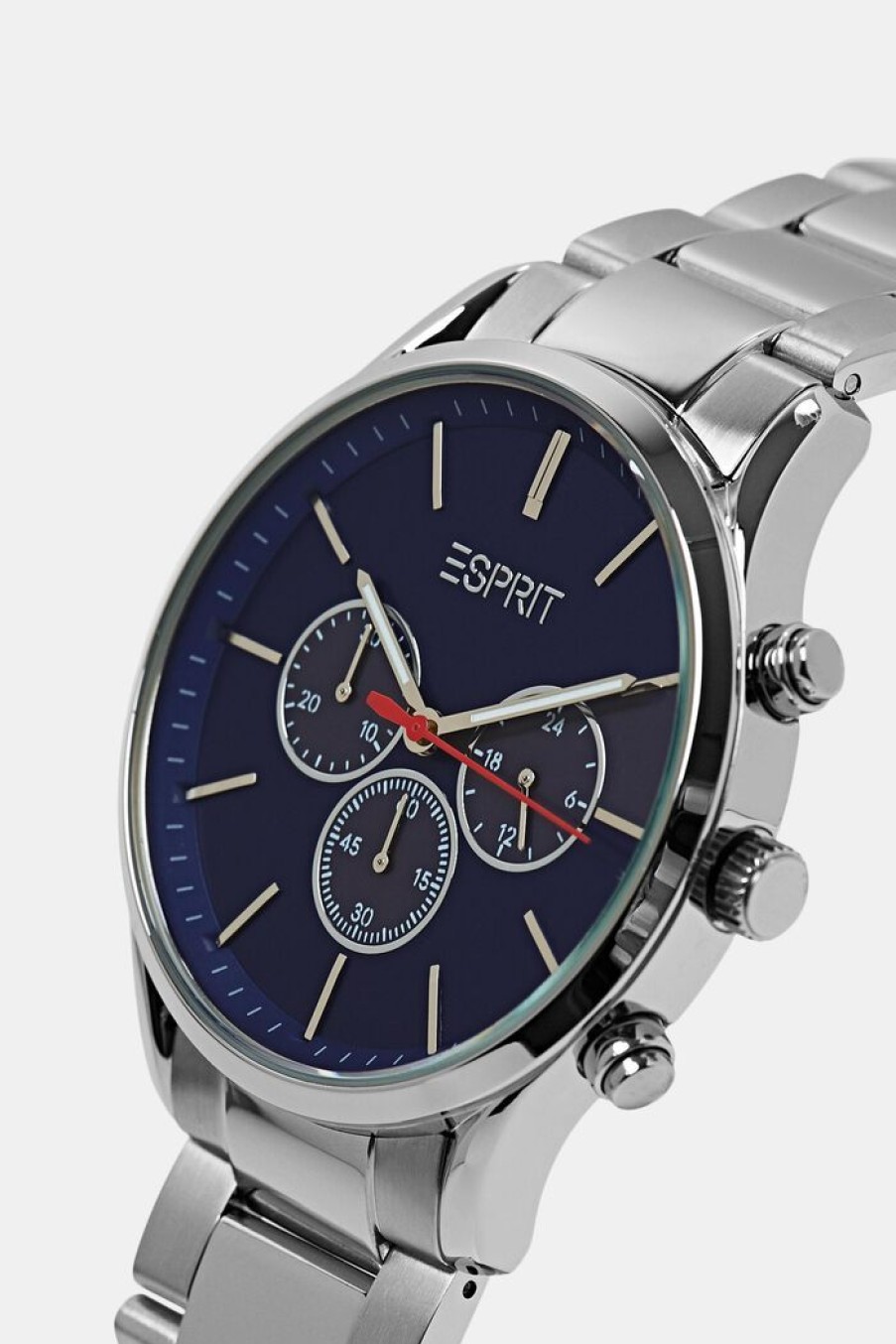 Men Esprit Horloges | Edelstalen Horloge Met Schakelbandje