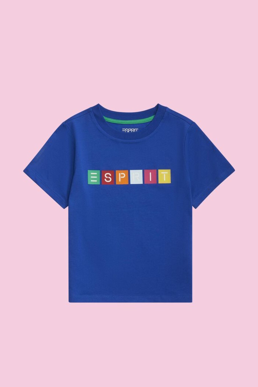 Kids Esprit T-Shirts & Blouses | T-Shirt Van Organic Cotton Met Geometrisch Logo