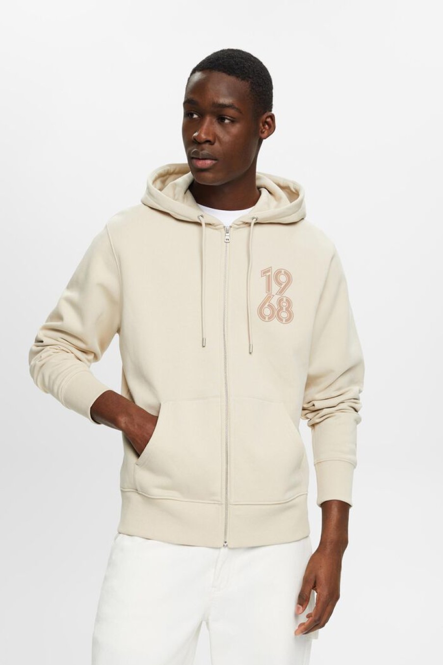 Men Esprit Sweatshirts & Hoodies | Hoodie Met Doorlopende Rits