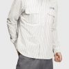 Men Esprit Overhemden | Gestreept Shirt Met Relaxed Fit