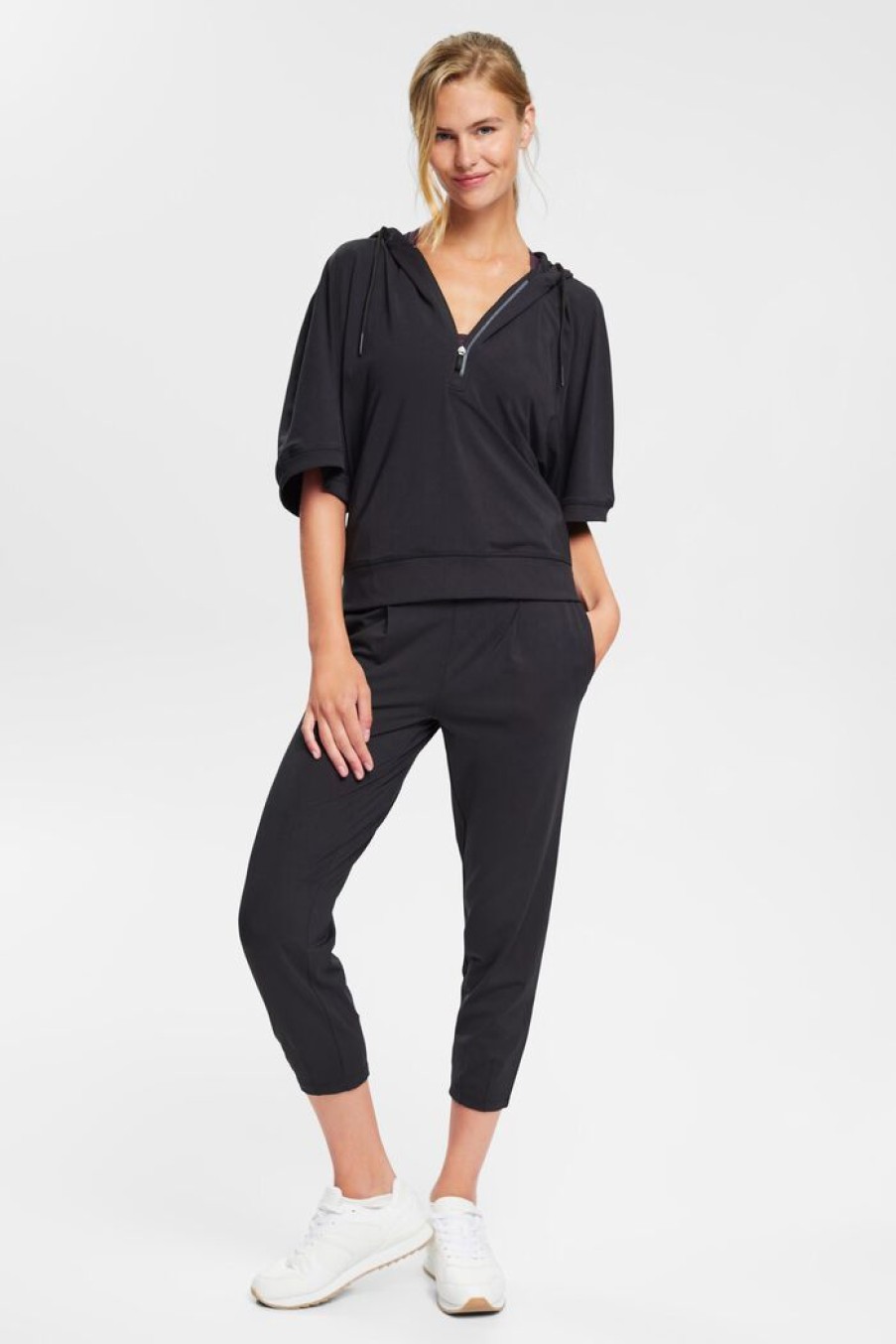 Women Esprit | Kortere Jersey Joggingbroek Met E-Dry