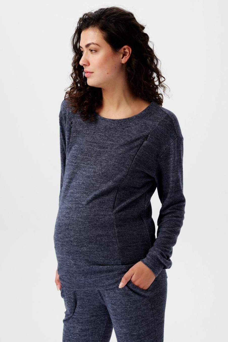 Women Esprit | Sweatshirt Voor Borstvoeding Met Ritsen En Lange Mouwen