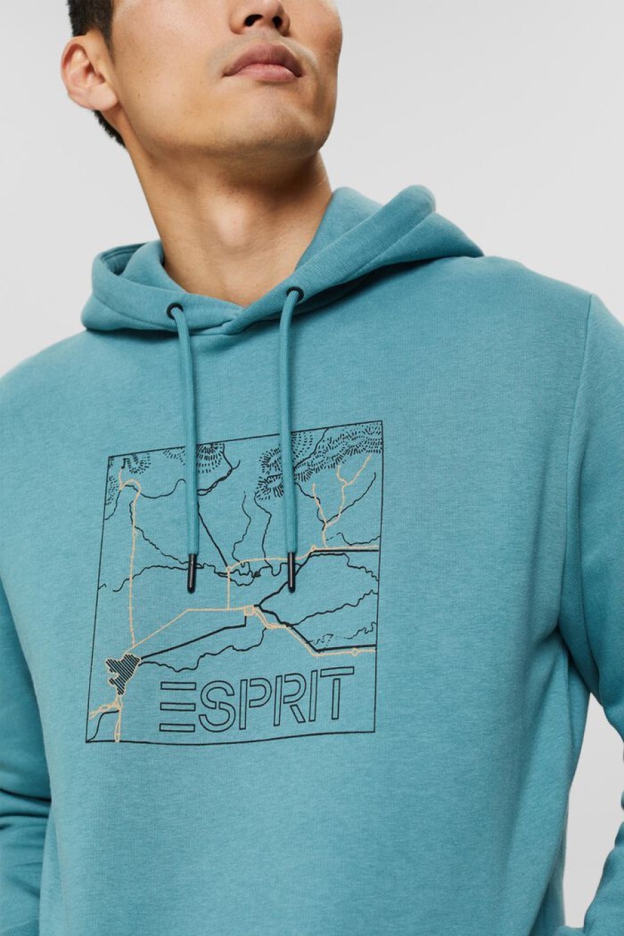 Men Esprit Sweatshirts & Hoodies | Gerecycled: Sweathoodie Met Print