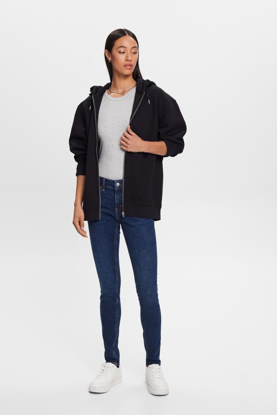 Women Esprit Jeans | Skinny Jeans Met Middelhoge Taille