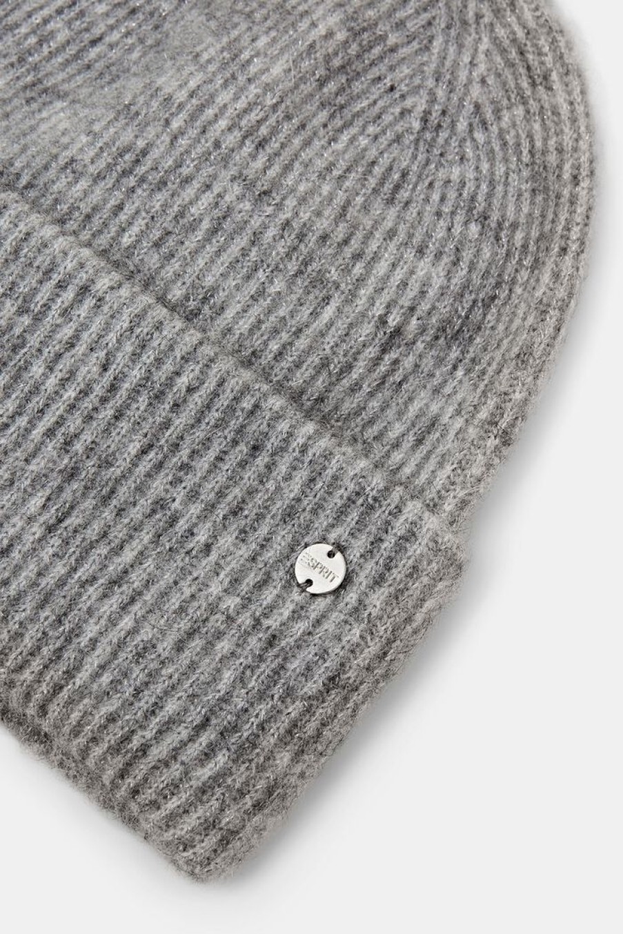 Women Esprit Hoeden & Mutsen | Geribde Beanie Van Een Mix Van Mohair En Wol