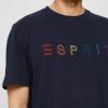 Men Esprit T-Shirts & Longsleeves | Jersey Shirt Met Borduursel