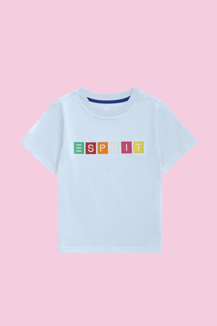 Kids Esprit T-Shirts & Blouses | T-Shirt Van Organic Cotton Met Geometrisch Logo