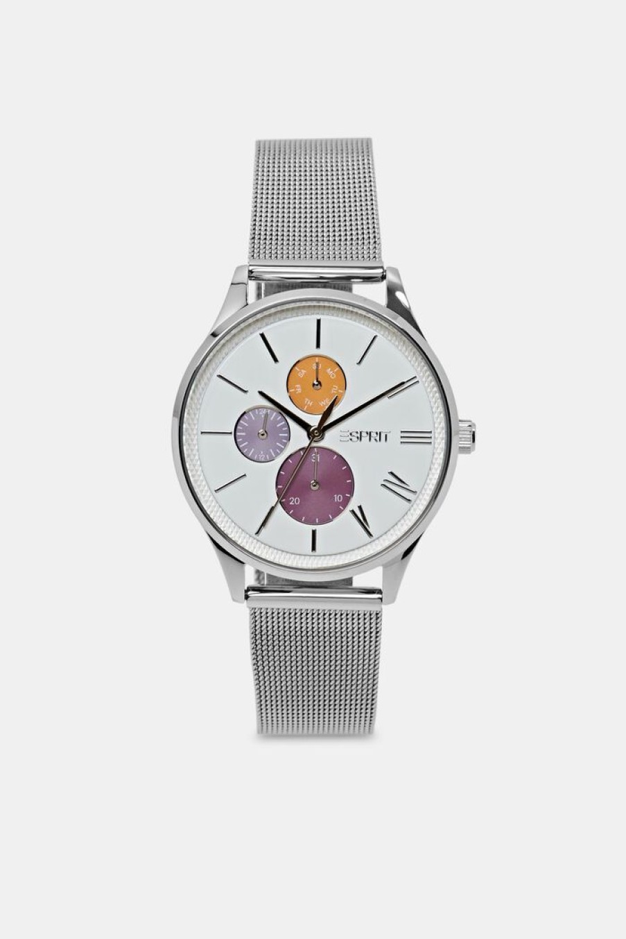 Women Esprit Horloges | Multifunctioneel Horloge Met Bandje Van Mesh