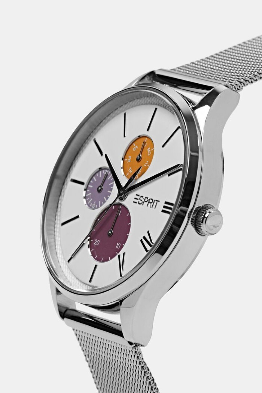 Women Esprit Horloges | Multifunctioneel Horloge Met Bandje Van Mesh