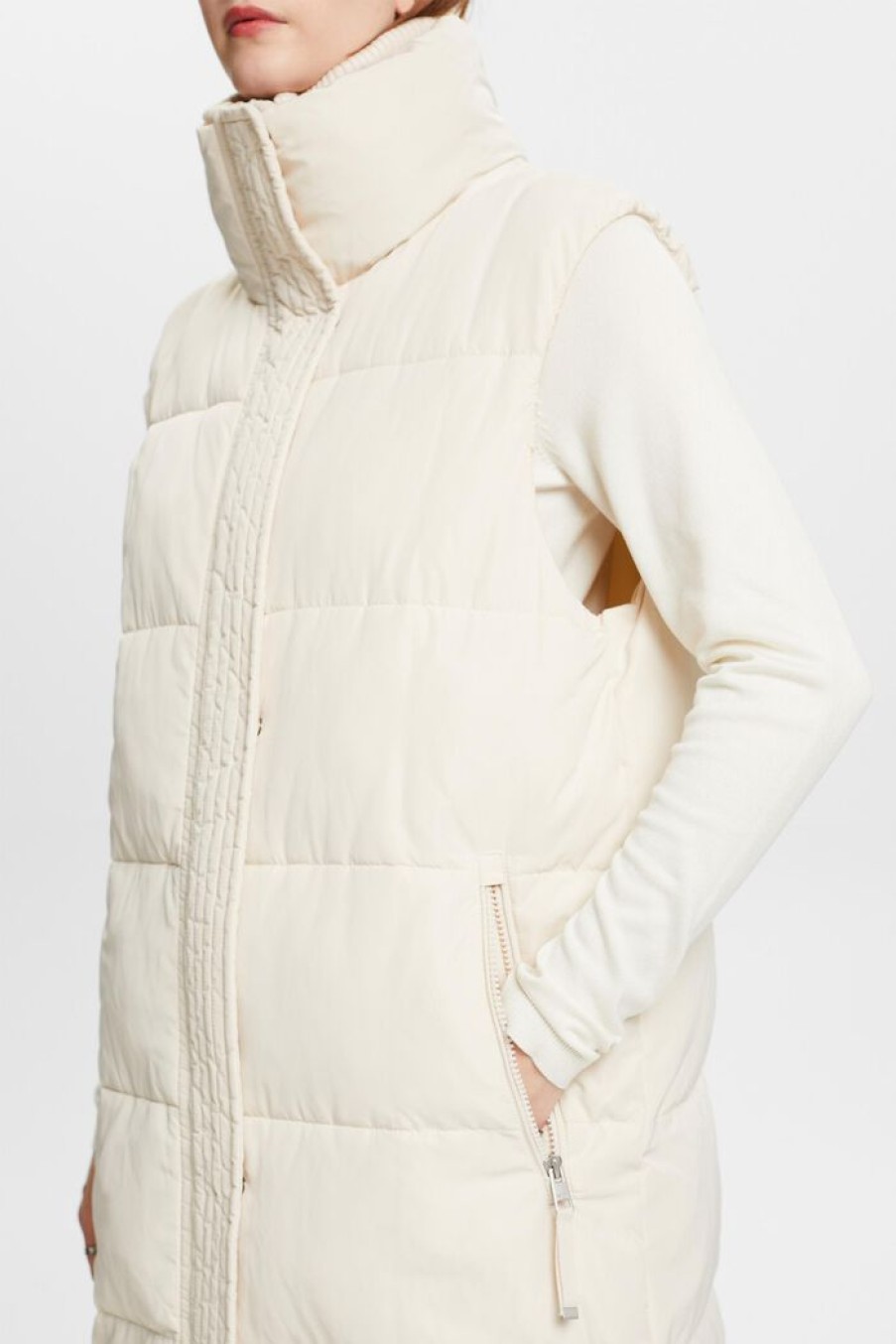 Women Esprit Jassen | Gerecycled: Lange Gewatteerde Bodywarmer