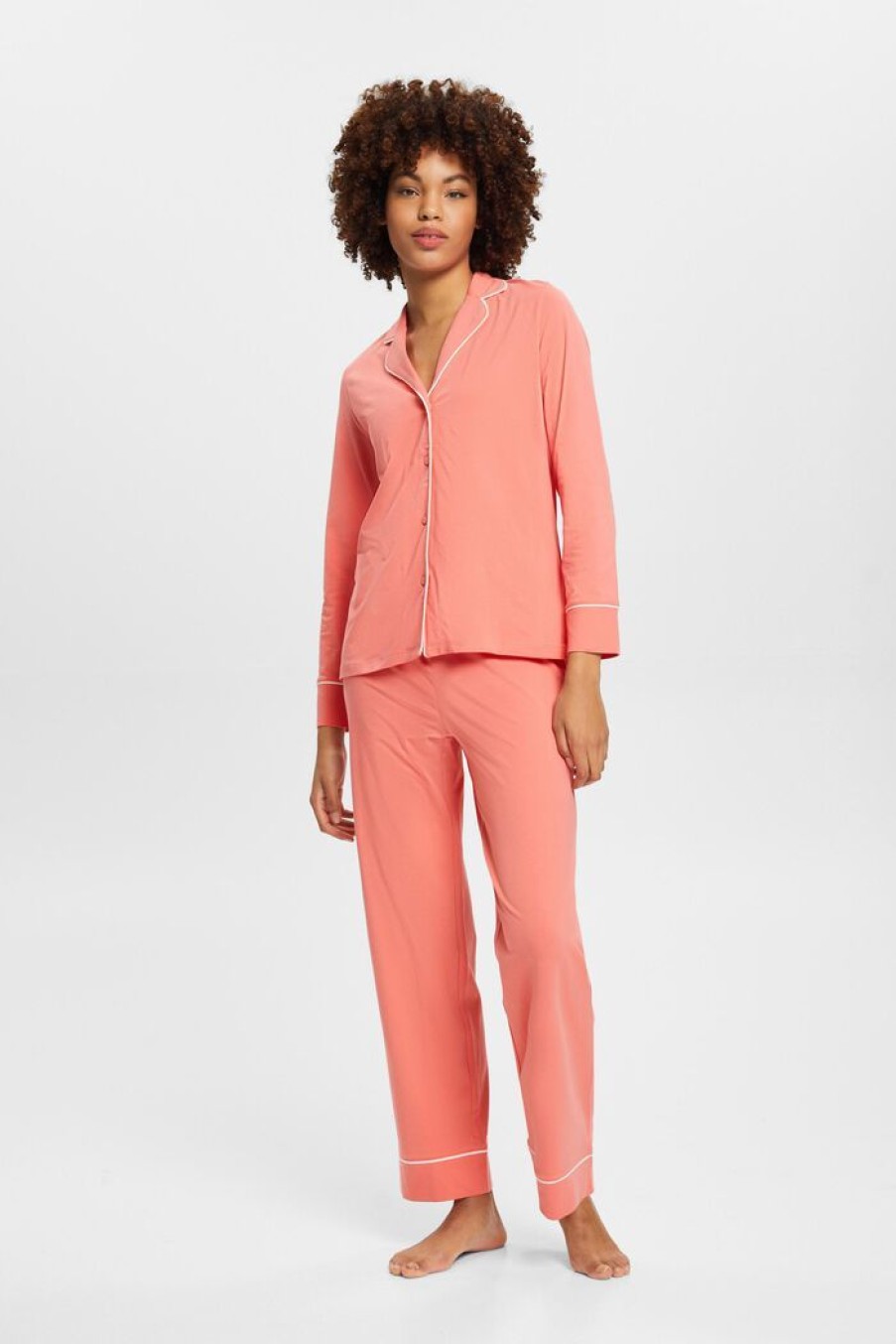 Home Esprit Women | Lange Jersey Pyjama