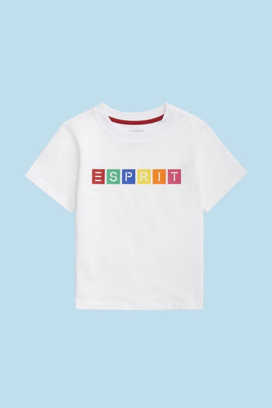 Kids Esprit T-Shirts & Blouses | T-Shirt Van Organic Cotton Met Geometrisch Logo