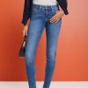 Women Esprit Jeans | Mid Rise Skinny Jeans Met Versiering