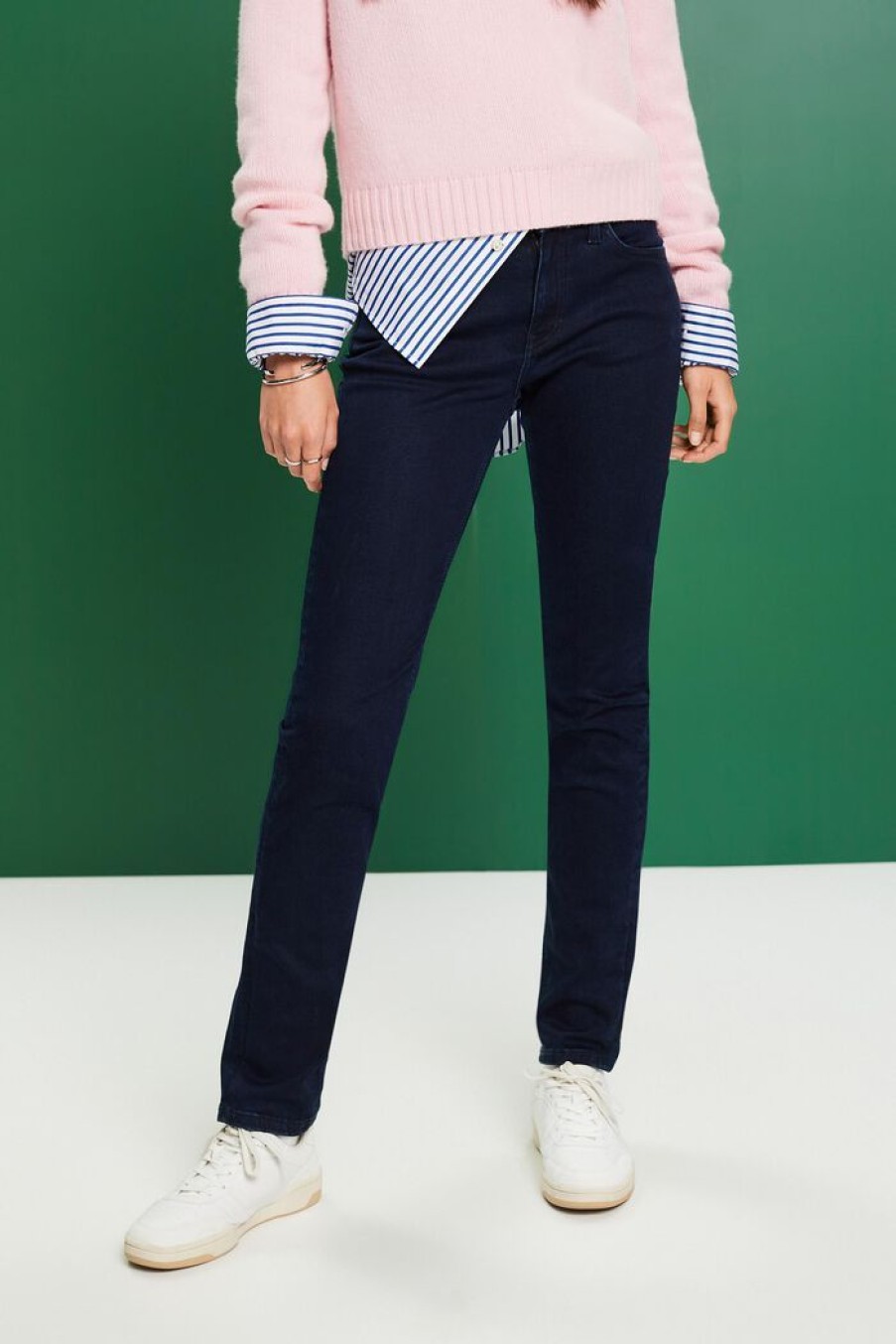 Women Esprit Jeans | Slim Fit Jeans Met Middelhoge Taille