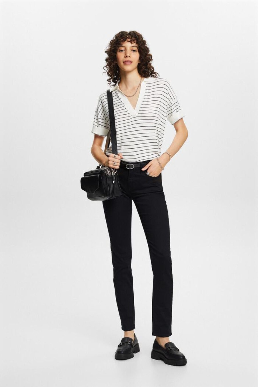 Women Esprit Jeans | Mid-Rise Slim Fit Stretchjeans