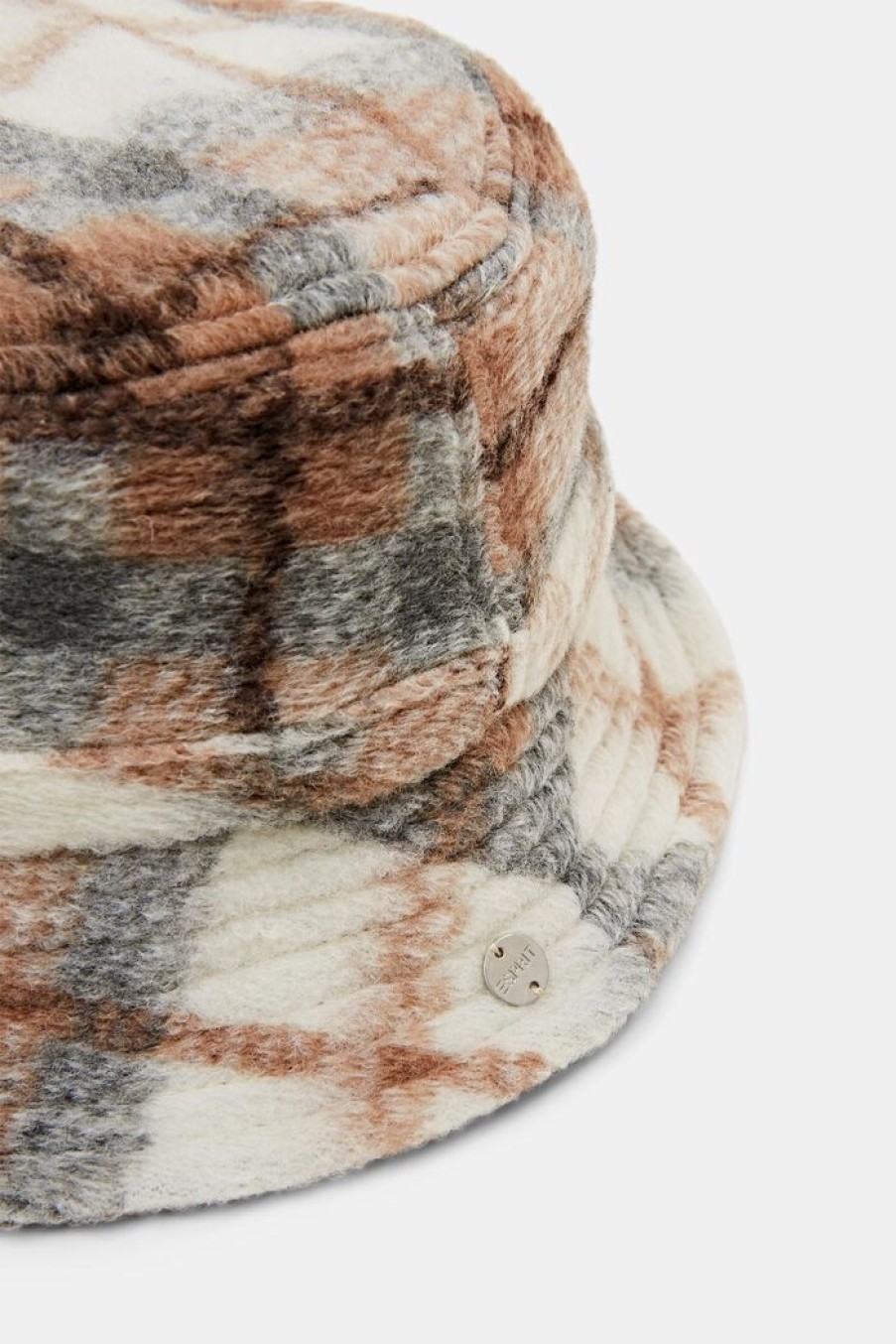 Women Esprit Hoeden & Mutsen | Geruwde, Effen Bucket Hat