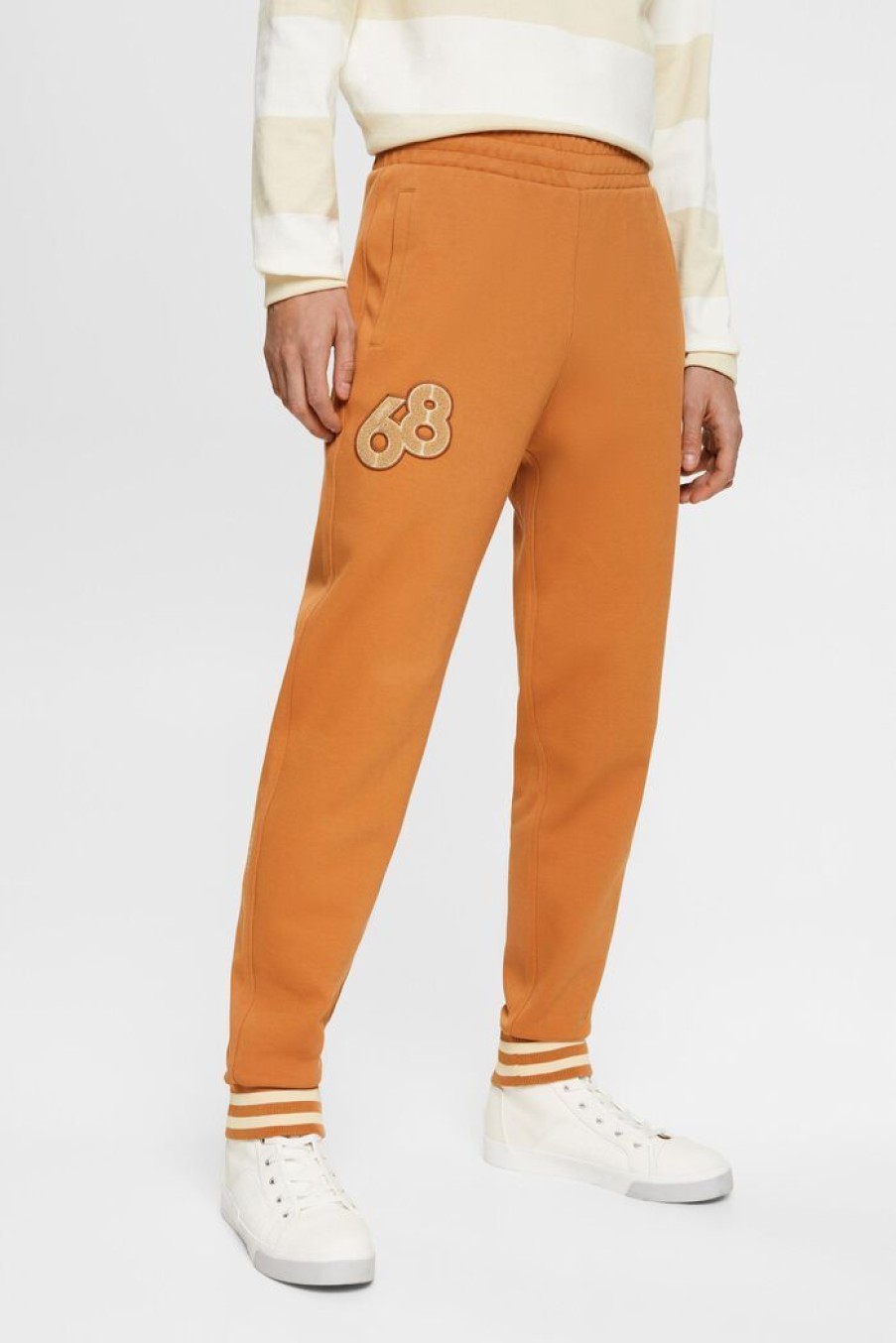 Men Esprit Broeken | Joggingbroek Met Badge Met Dolfijnenlogo