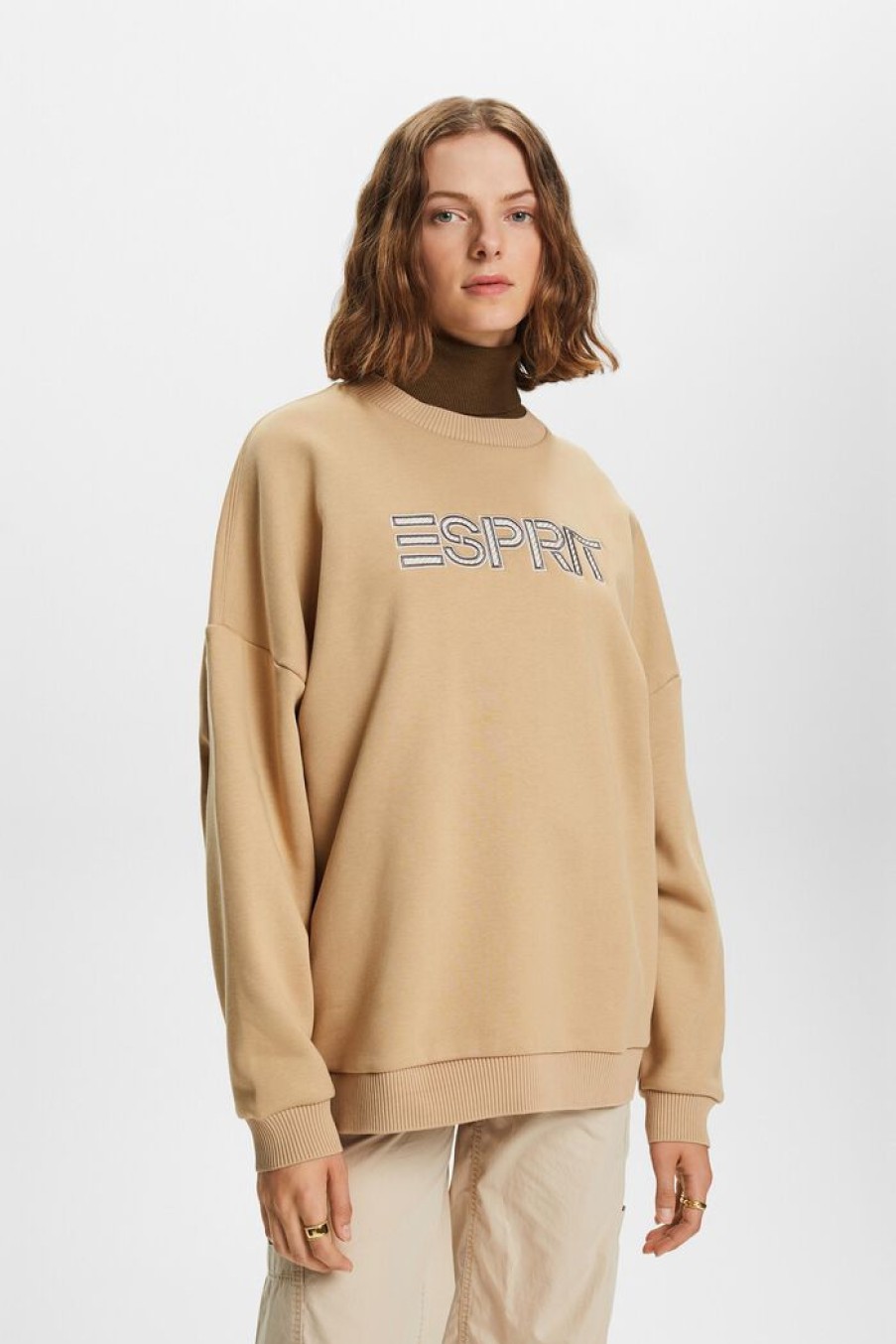 Women Esprit Sweatshirts & Hoodies | Oversized Sweatshirt Met Logo