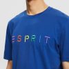 Men Esprit T-Shirts & Longsleeves | Jersey T-Shirt Met Geborduurd Logo