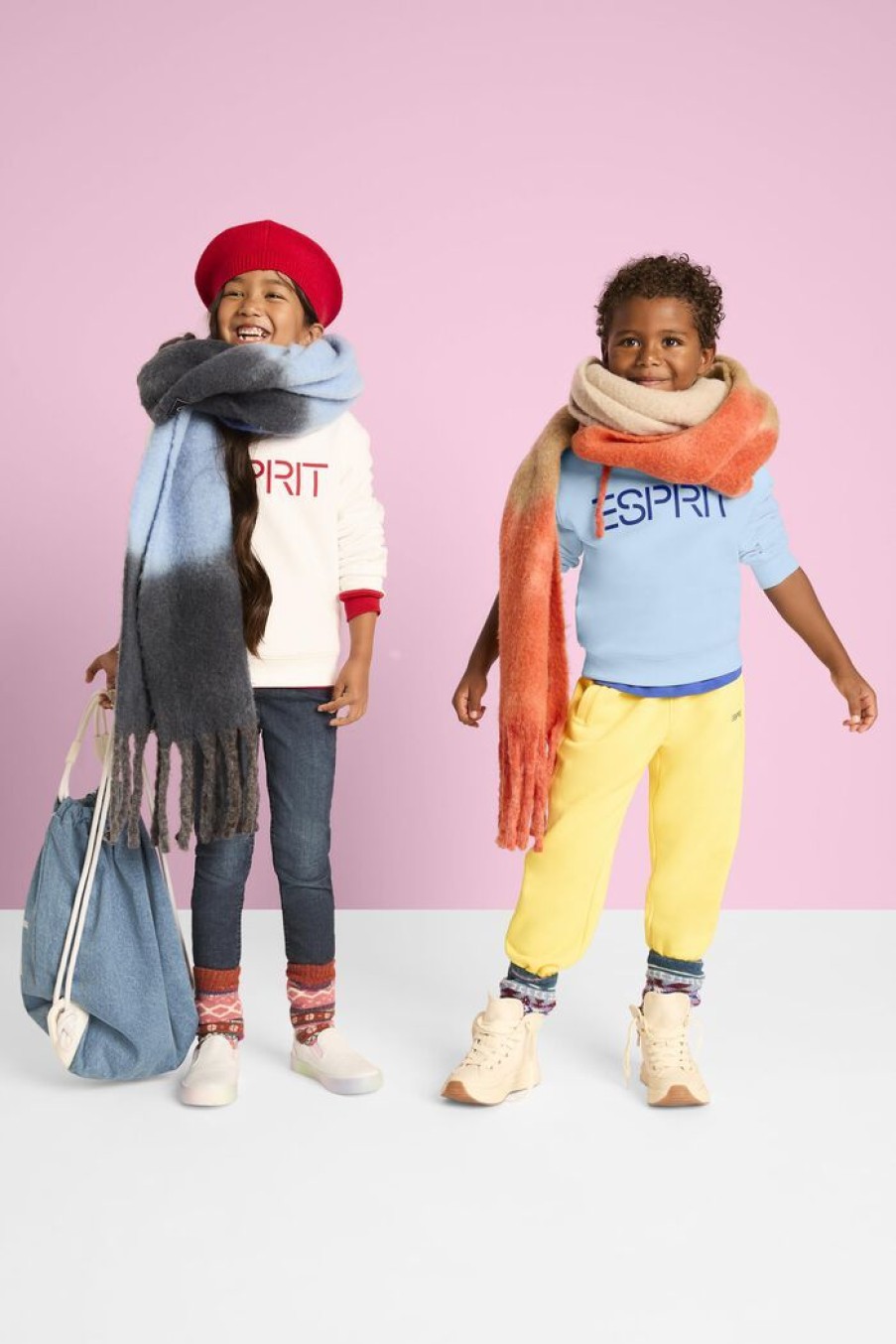 Kids Esprit Jeans & Broeken | Logo-Sweatbroek Van Een Katoenmix