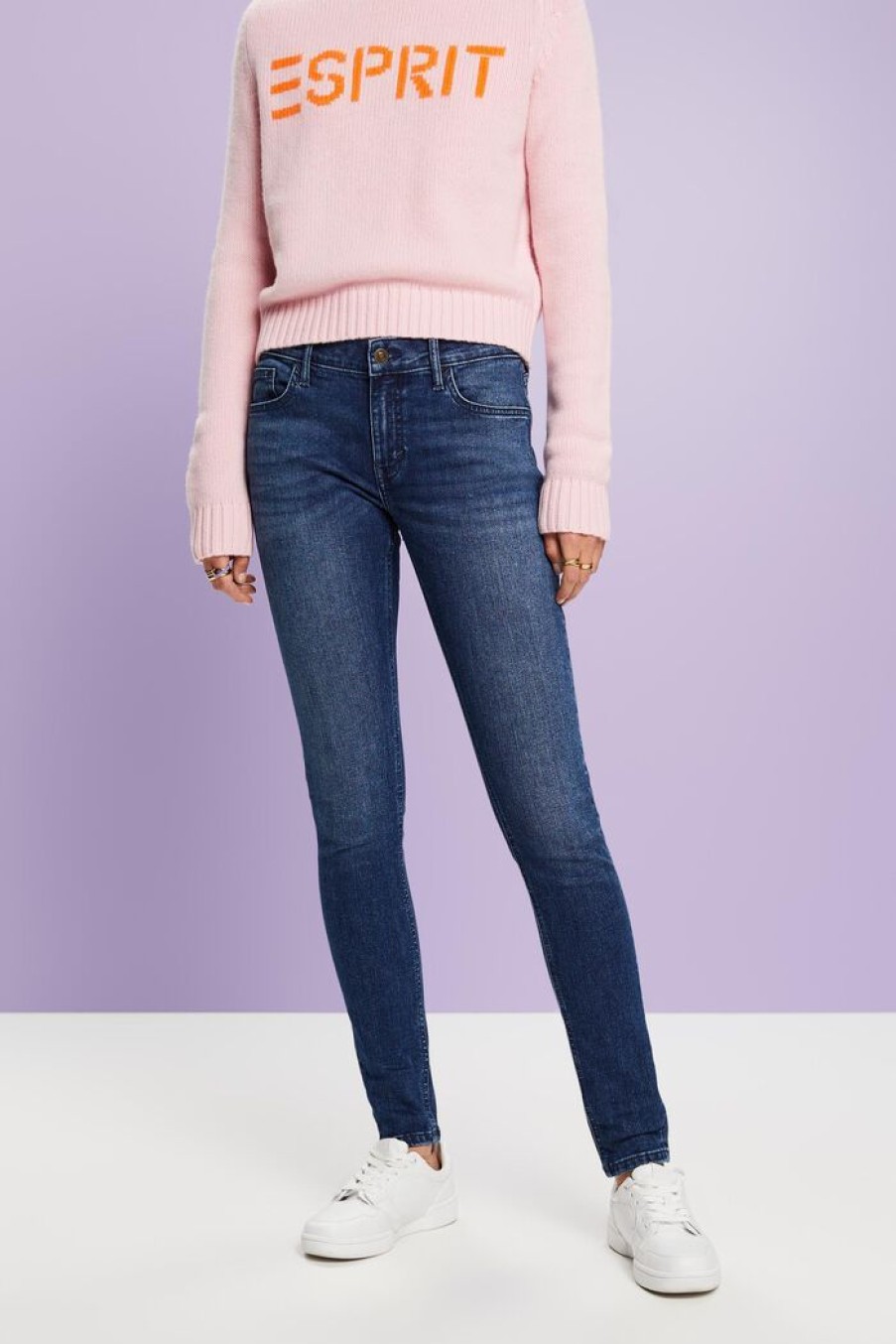 Women Esprit Jeans | Mid Rise Skinny Jeans