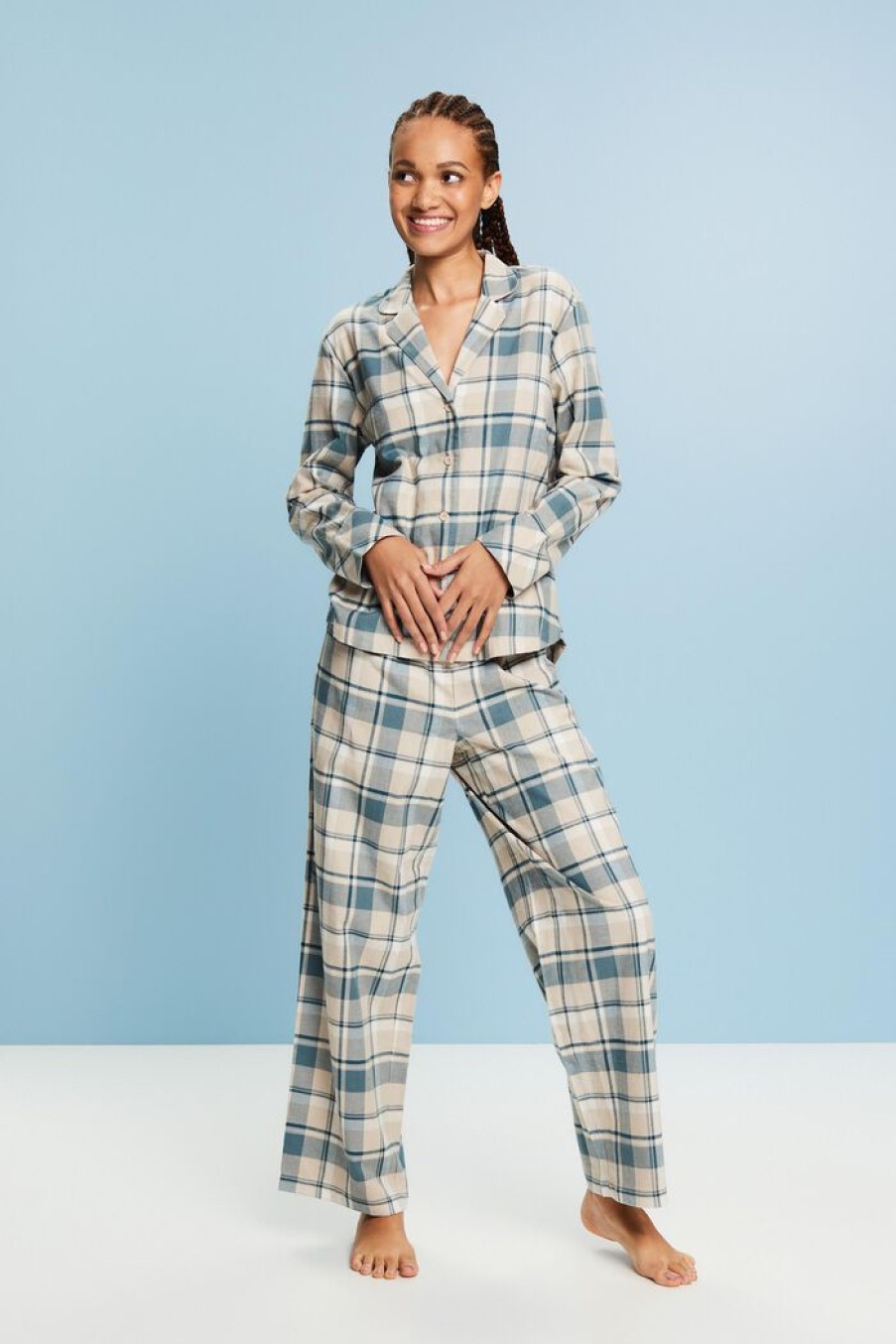 Home Esprit Women | Geruite Flanellen Pyjama