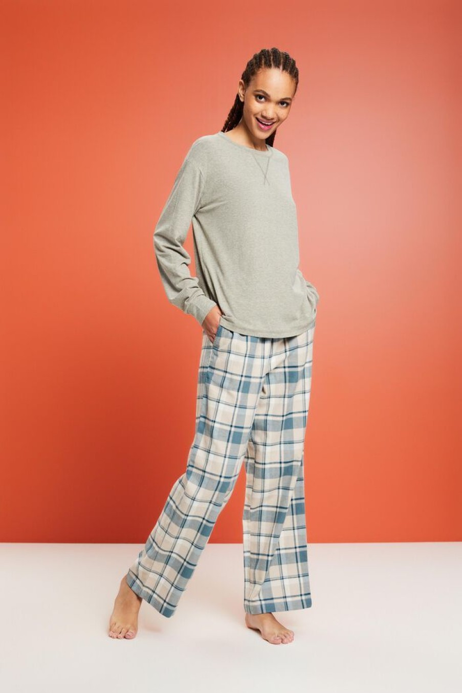 Home Esprit Women | Geruite Flanellen Pyjamabroek