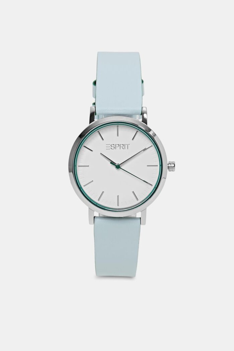 Women Esprit Horloges | Edelstalen Horloge Met Een Leren Bandje