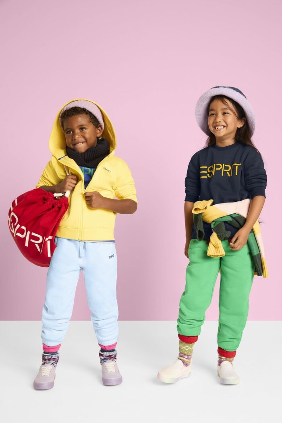 Kids Esprit Jeans & Broeken | Logo-Sweatbroek Van Een Katoenmix