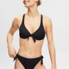 Women Esprit | Gestructureerde Bikinitop Met Knoopdetail