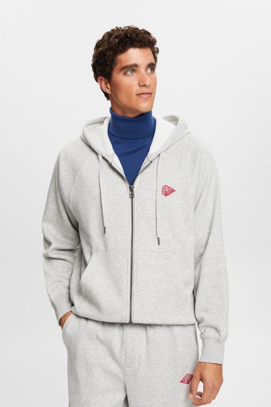 Men Esprit Sweatshirts & Hoodies | Hoodie Met Geborduurd Logo