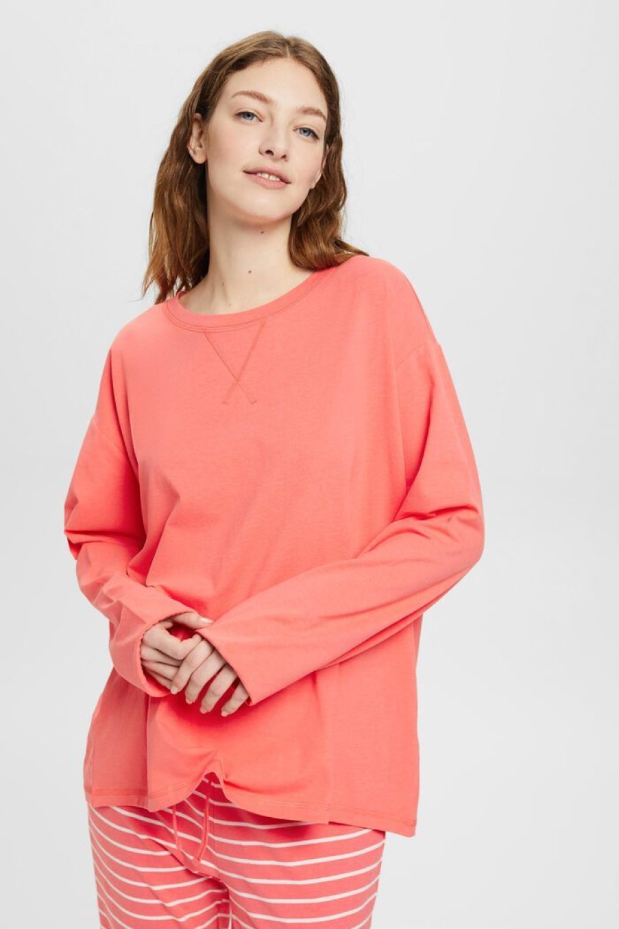 Home Esprit Women | Pyjamashirt Met Lange Mouwen