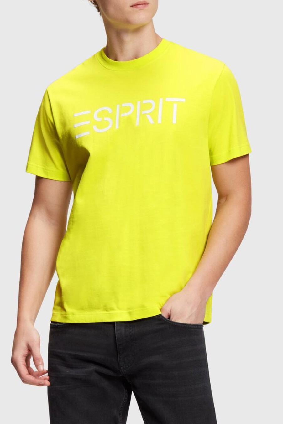 Men Esprit T-Shirts & Longsleeves | T-Shirt Met Logo